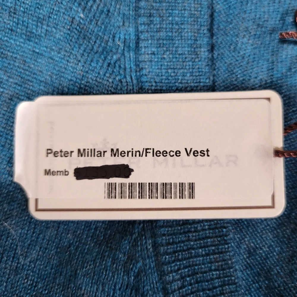 Peter Millar Sweater Vest Mens Medium Knit 100 % Merino Wool Blue Golf - Picture 6 of 16
